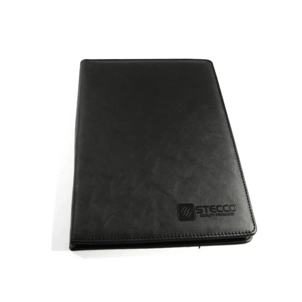 STECCO Leather Portfolio Notebook Document Organizer, Padfolio Folder Organizer
